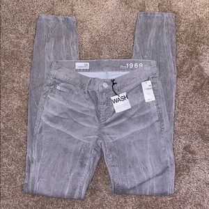 NWT Gap Always Skinny Gray Corduroy Pants